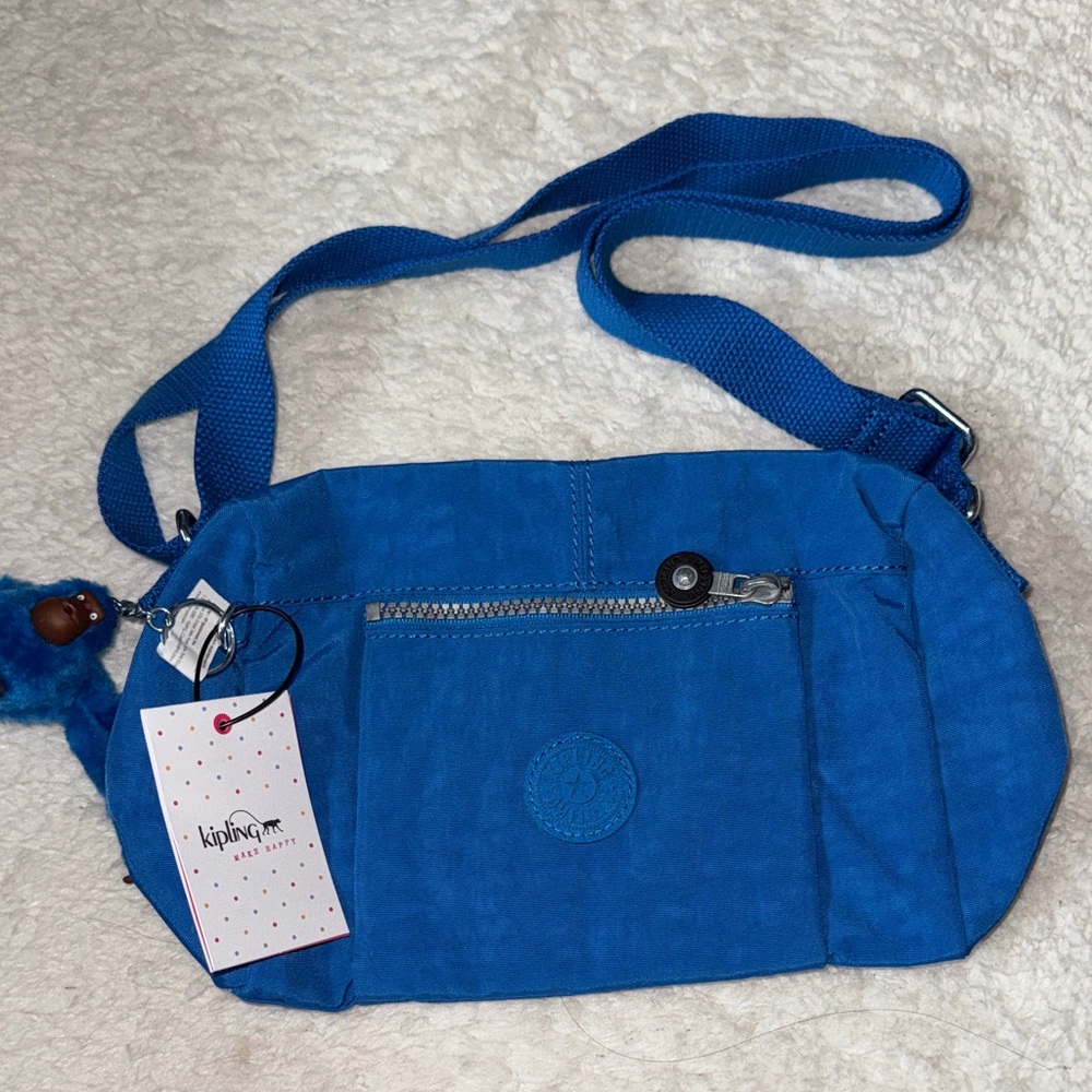 BNWT Kipling Vibrant Blue Wes Crossbody Bag